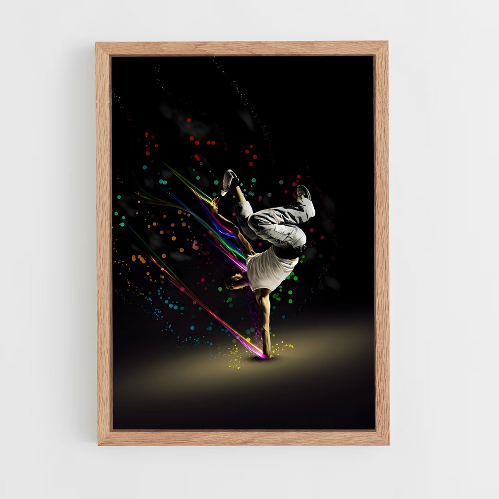 Poster Breakdance Électrique – affiche Danse (vue 4)